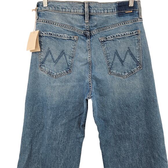 MOTHER Lil Dodger‎ Ankle High-Rise Straight-Leg Jeans Strike a Pose 31 - Picture 8 of 14